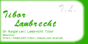 tibor lambrecht business card
